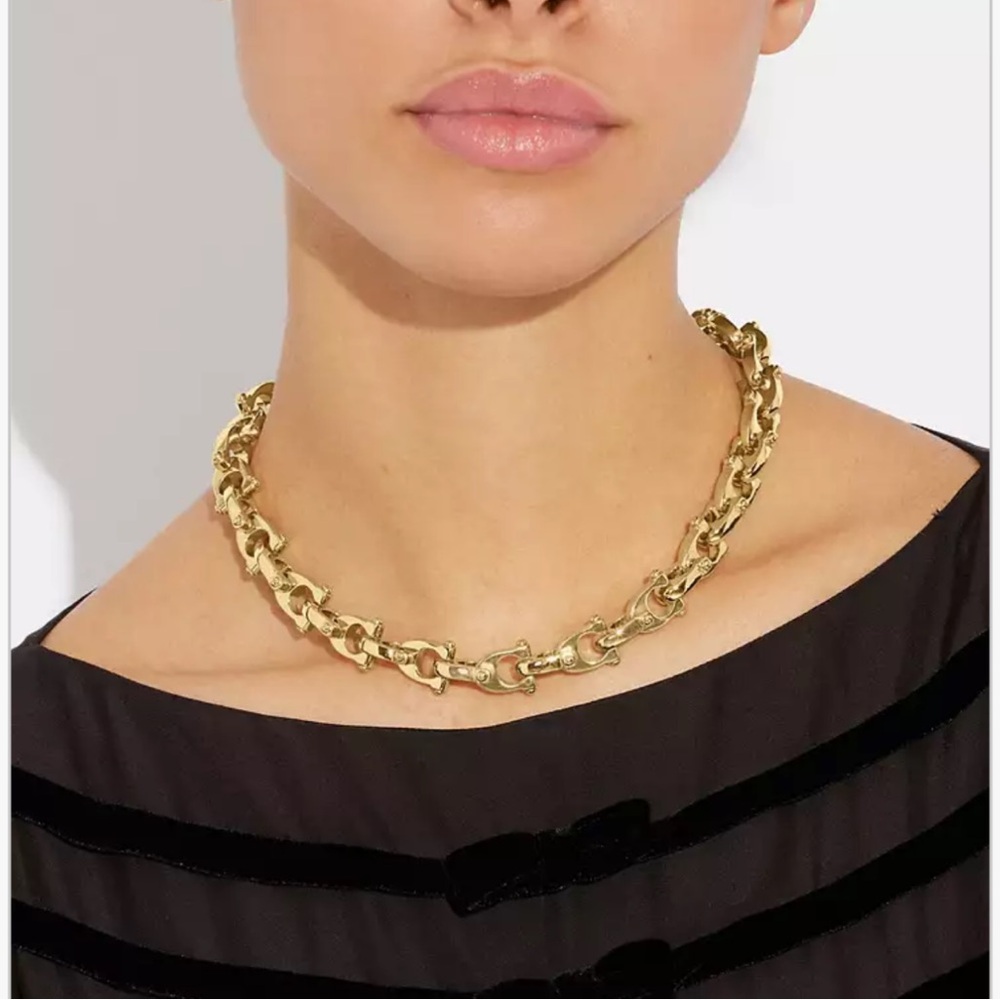 Coach Gold-Tone Link Necklace